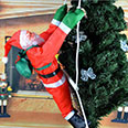 Санта-Клаус на лестнице (25 см)