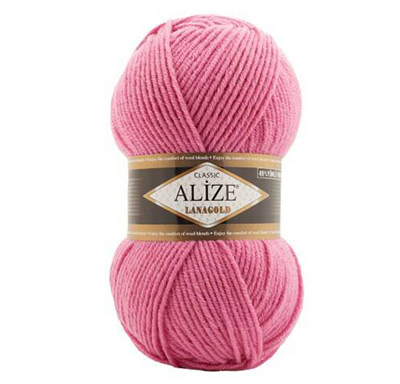 Пряжа вязальная Alize Lanagold № 178 (240 м) 100 гр. тёмно-розовый