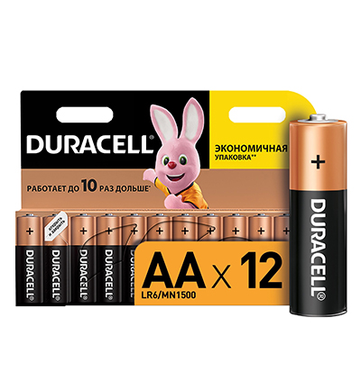 Батарейки пальчиковые Duracell АА12 (12 шт.)
