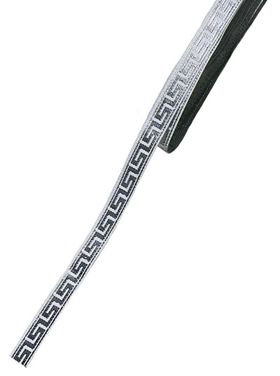 Тесьма жаккард Versace (ширина 11 мм, длина 7 м.) серебро