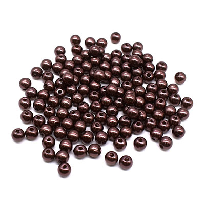 Бусины под жемчуг цвет шоколадный (D-8 мм) 500 гр