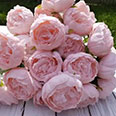 Искусственные цветы "Пионовидная Роза розовая" (H-60 см) 1 ветка