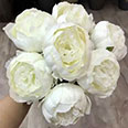 Искусственные цветы "Пионовидная Роза белая" (H-60 см) 1 ветка