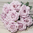 Искусственные "Розы нежно-сиреневые" 9 бутонов (H-50 см) 1 шт.