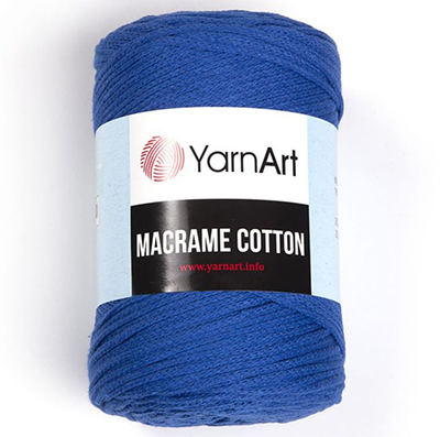 Пряжа Yarnart Macrame Cotton № 772 синий (225 м.) 250 гр.