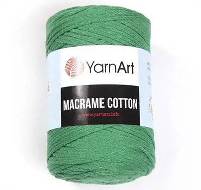Пряжа Yarnart Macrame Cotton № 759 зелёный (225 м.) 250 гр.