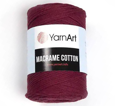 Пряжа Yarnart Macrame Cotton № 781 бордовый (225 м.) 250 гр.