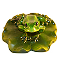 Водоплавающая фигура "Лягушка на листе" (18х17х11 см)