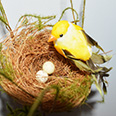Декор для цветов "Птичка в гнезде" (25 см)
