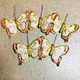 Декоративные бабочки для украшения (5 шт.) золотые