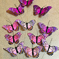 Декоративные бабочки для украшения (11 шт.) цветные