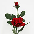 Искусственные декоративные цветы - Роза красная (h-60см)