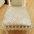 Подушка - сидушка на стул "Blumarine" бежевая (45х45 см) 1 шт.