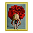 Алмазная мозаика 5D "Балерина" (40x50 см) на подрамнике