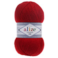 Пряжа вязальная Alize Lanagold 800 № 390 (100 гр.) вишня