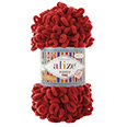 Пряжа вязальная Alize Puffy Fine № 56 красный (14,5 м) 100 гр.