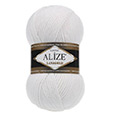 Пряжа вязальная Alize Lanagold № 55 (240 м) 100 гр. белый