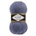 Пряжа вязальная Alize Lanagold № 203 (240 м) 100 гр. джинс меланж