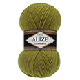 Пряжа вязальная Alize Lanagold № 758 (240 м) 100 гр. оливковый