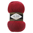 Пряжа вязальная Alize Lanagold № 56 (240 м) 100 гр. красный