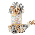 Пряжа вязальная Alize Puffy Color № 6395 (9 м) 100 гр.