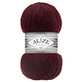 Пряжа Alize Superlana TIG № 57 (570 м) 100 гр. бордовый
