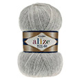 Пряжа Alize Angora Real 40 №614 (430 м) 100 гр. серый меланж