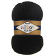Пряжа Alize Angora Real 40 №60 (430 м) 100 гр. чёрный