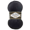 Пряжа Alize Superlana Klasik № 60 чёрный (280 м) 100 гр.