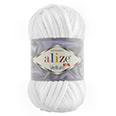 Пряжа Alize Velluto № 55 (68 м) 100 гр. белый