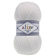Пряжа вязальная Alize Lanagold 800 № 55 (100 гр.) белый