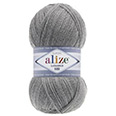 Пряжа вязальная Alize Lanagold 800 № 21 (100 гр.) серый меланж
