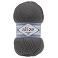Пряжа вязальная Alize Lanagold 800 № 348 (100 гр.) тёмно-серый