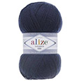 Пряжа вязальная Alize Lanagold 800 № 58 (100 гр.) тёмно-синий