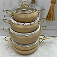 Набор кастрюль O.M.S Collection (9 предметов) золотой