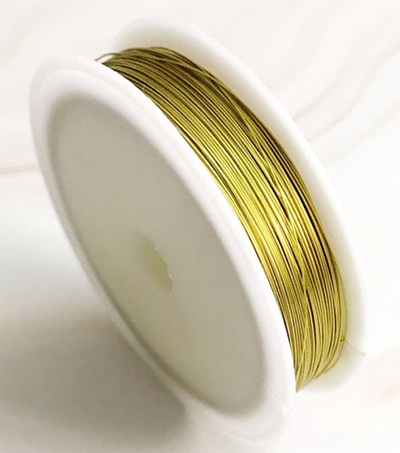 Проволока для бисера золотая D-0,3 мм (50 м) 1 шт.
