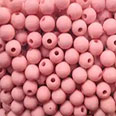 Бусины матовые розовые (D-8 мм) 500 гр.