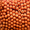Бусины матовые оранжевые (D-8 мм) 500 гр.