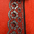 Кружево капроновое (ширина 6 см, длина 9 м) чёрный с серебром