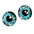 Клеевые глазки "Зрачок вид 8, синий с белым" d14 мм (20 шт)