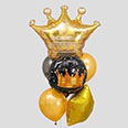 Набор фольгированных шаров "Король вечеринки" 6 шт.