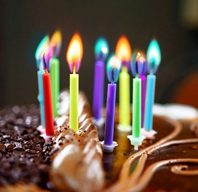 Свечи для торта с цветным пламенем (5 шт.)