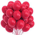 Латексные шары пастель 100 шт. (размер 12/30 см) красный