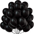 Латексные шары пастель 100 шт. (размер 12/30 см) чёрный