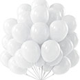 Латексные шары пастель 100 шт. (размер 12/30 см) белый