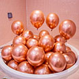 Латексные шары Хром розовое золото (размер 12/30) 25 шт.