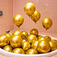 Латексные шары Хром золотые (размер 12/30) 25 шт.