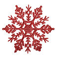 Новогоднее украшение "Снежинки красные" 6 шт.