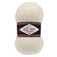 Пряжа вязальная Alize Lanagold Fine № 01 (100 гр.) кремовый