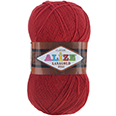Пряжа вязальная Alize Lanagold Fine № 56 (100 гр.) красный